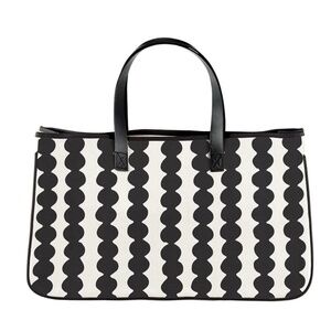 Canvas Pattern Tote - Dots - Black & White - New